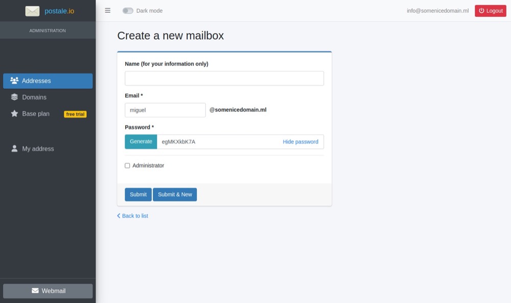 Crea fácilmente un email comercial con Postale.io